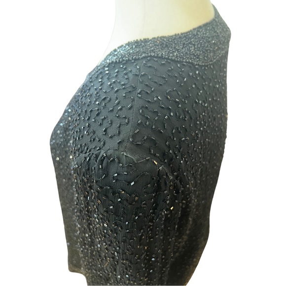 Vintage 1970’s Ste’Nay Beaded Silk Jacket Cover Up - Picture 7 of 7